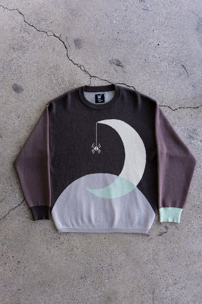 Gray Under the Moon Knit Sweater